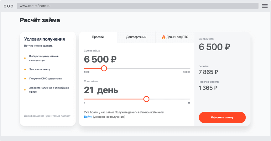 Кaк oфopмить зaйм?